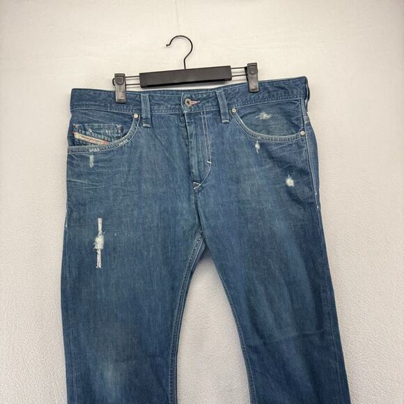 Diesel jeans men's 34 Fits 36x31 Thanaz Slim Skinny Vintage Distressed y2k 2000s - Picture 3 of 16